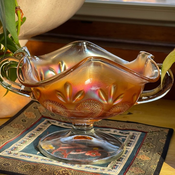 Carnival Glass dish, vintage, colorful! - Picture 8 of 10